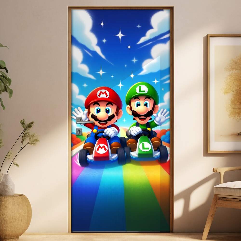 Adesivo de Porta Mario e Luigi