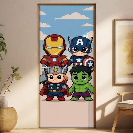 Adesivo de Porta Baby Avengers