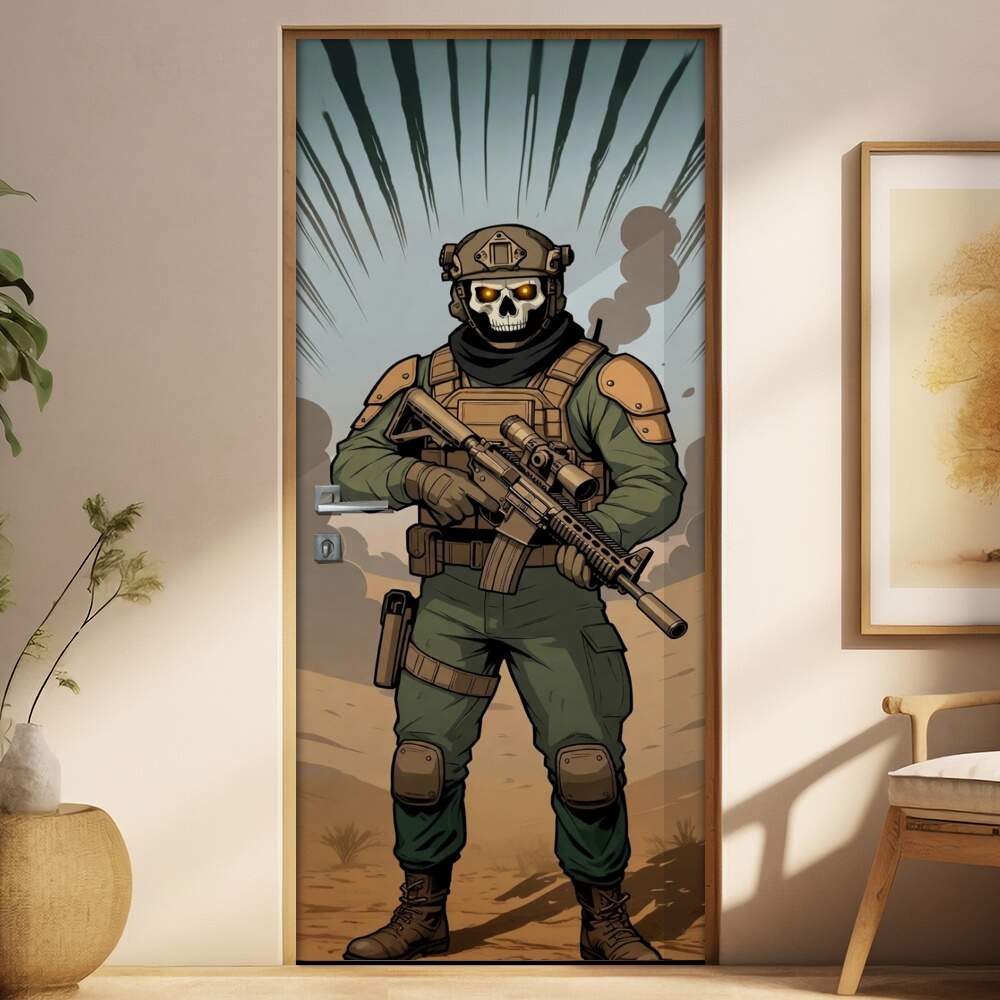 Adesivo de Porta Ghost (Call of Duty)