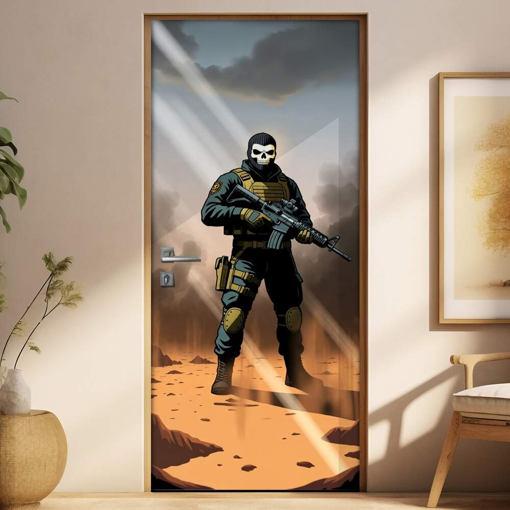 Adesivo de Porta Ghost (Call of Duty)