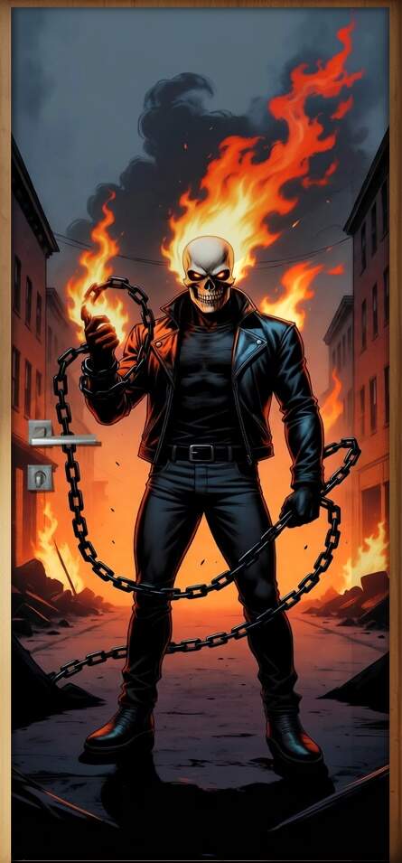 Adesivo de Porta Motoqueiro Fantasmas