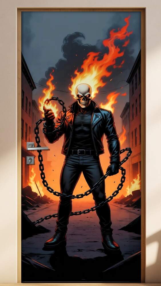 Adesivo de Porta Motoqueiro Fantasmas