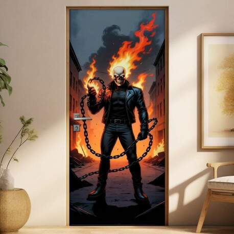 Adesivo de Porta Motoqueiro Fantasmas