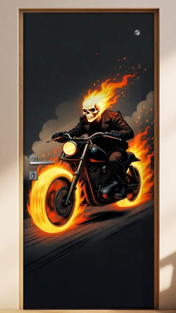 Adesivo de Porta Motoqueiro Fantasmas