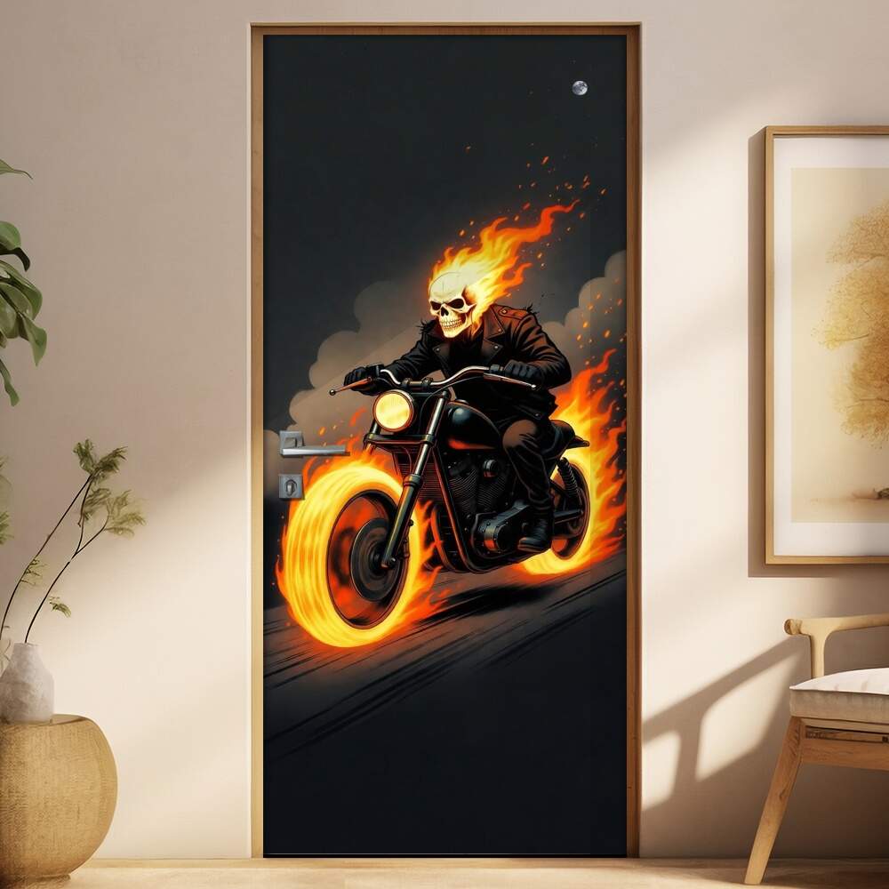 Adesivo de Porta Motoqueiro Fantasmas
