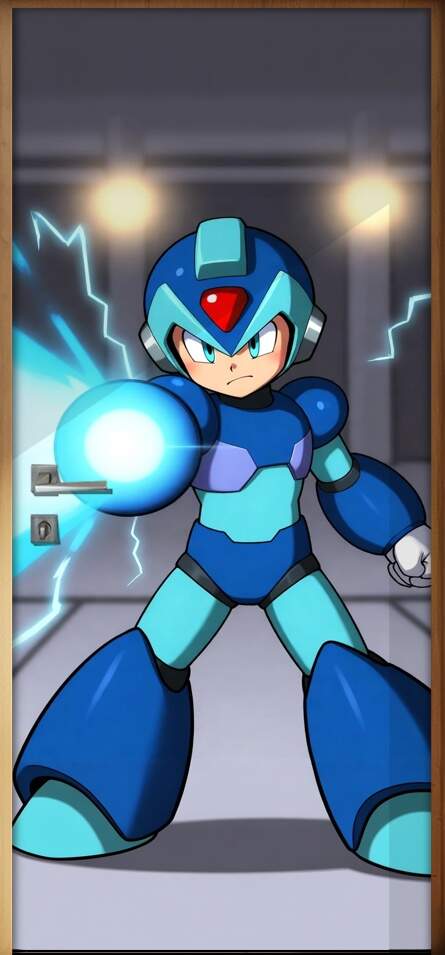 Adesivo de Porta Mega Men X