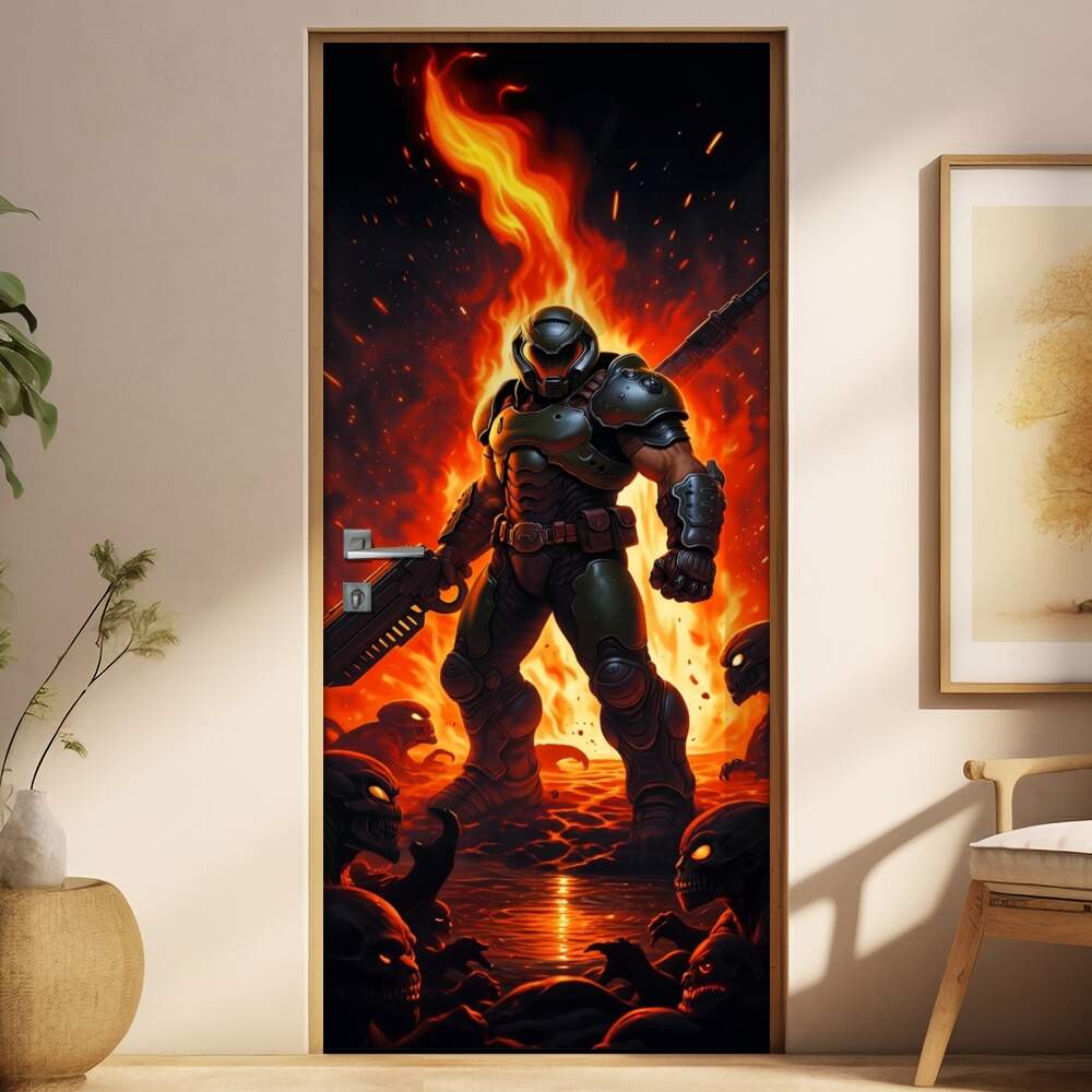 Adesivo de Porta Doom Slayer (DOOM)