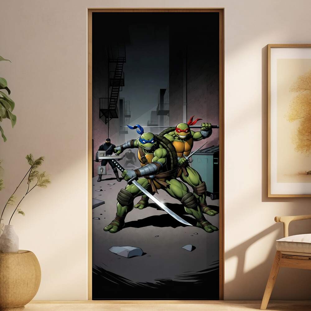 Adesivo de Porta Tartarugas Ninjas