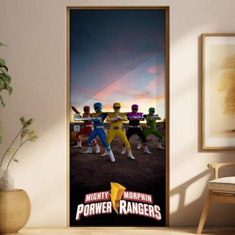 Adesivo de Porta Power Rangers