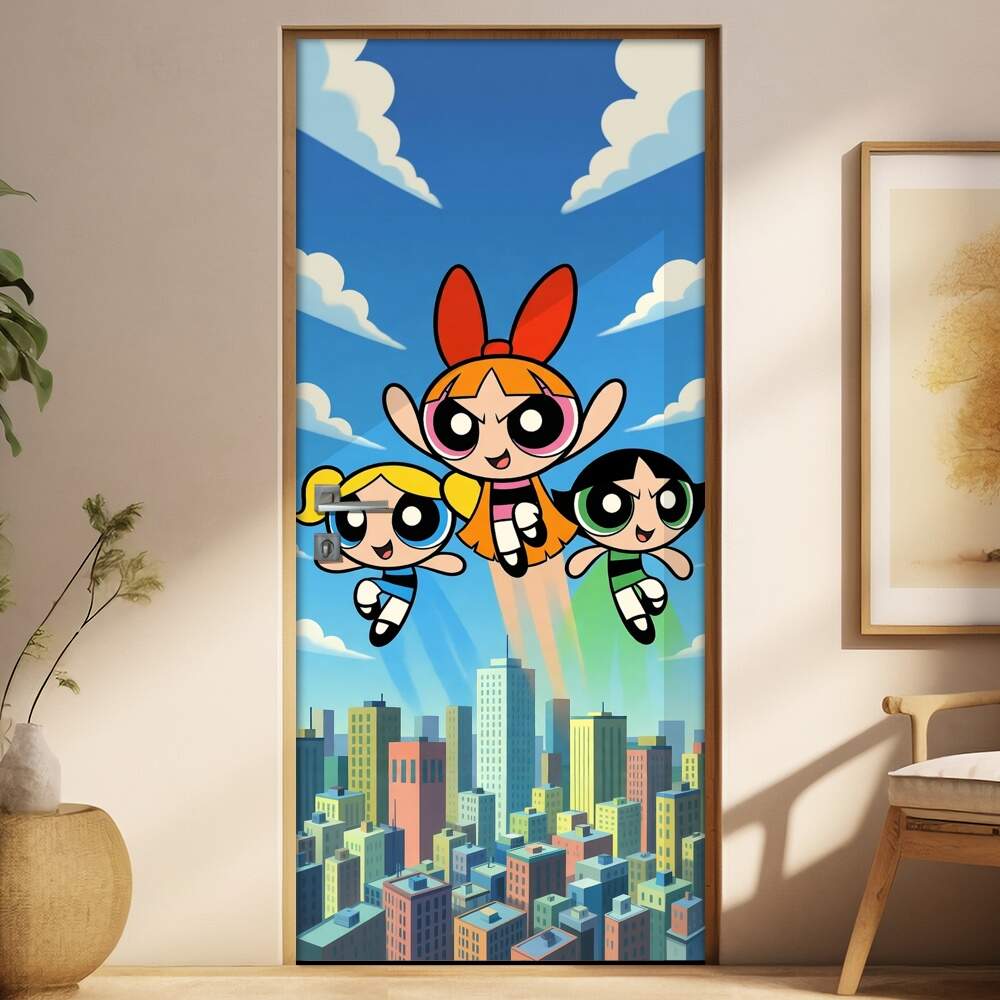 Adesivo de Porta Meninas Super Poderosas