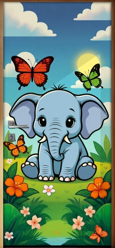 Adesivo de Porta Baby Elefante