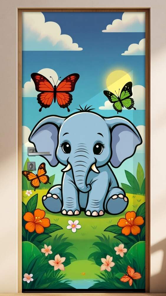 Adesivo de Porta Baby Elefante
