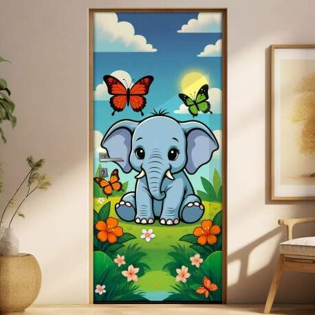 Adesivo de Porta Baby Elefante