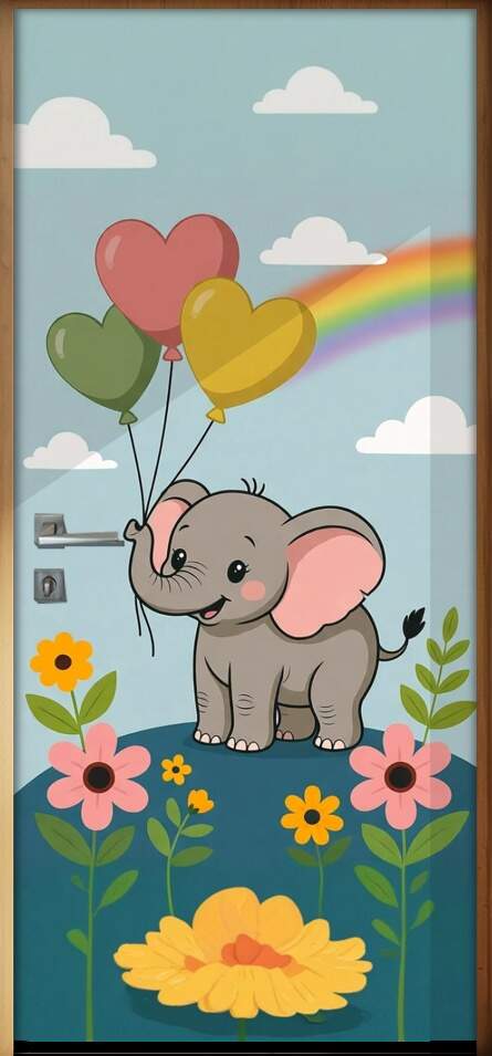 Adesivo de Porta Baby Elefante