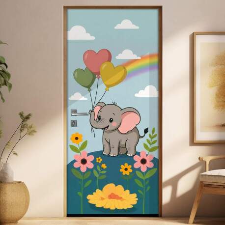 Adesivo de Porta Baby Elefante