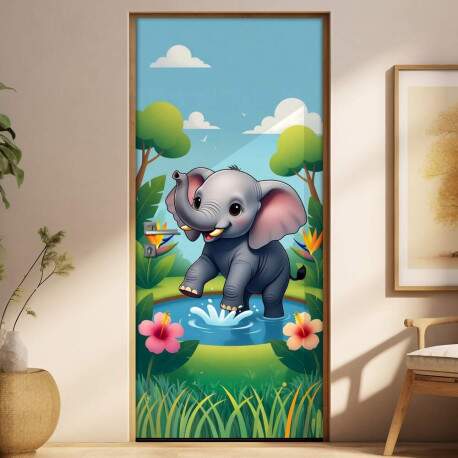 Adesivo de Porta Baby Elefante