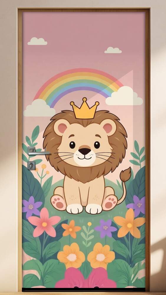 Adesivo de Porta Baby Le�o