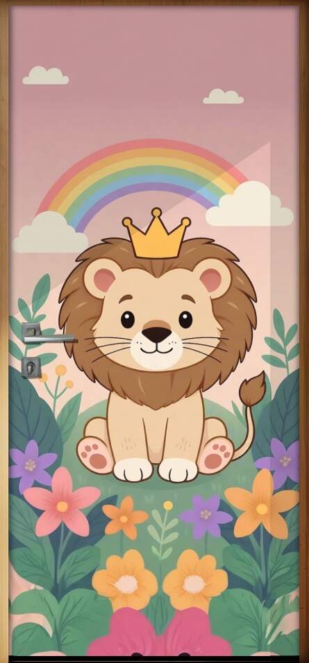 Adesivo de Porta Baby Le�o