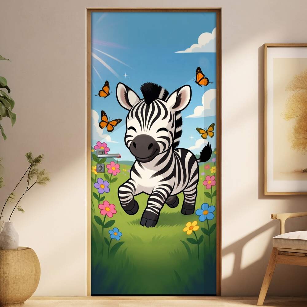 Adesivo de Porta Baby Zebra
