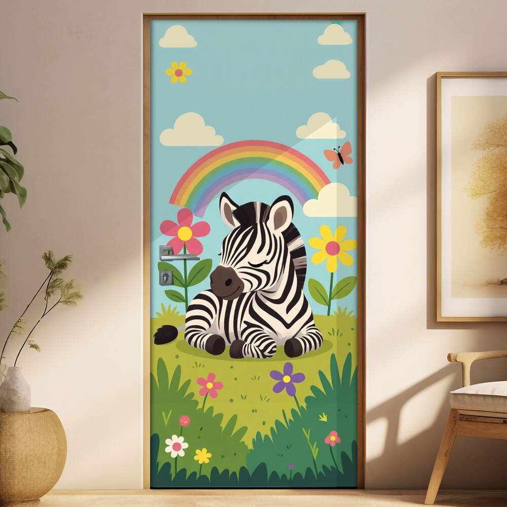 Adesivo de Porta Baby Zebra