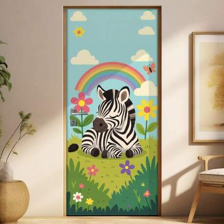 Adesivo de Porta Baby Zebra