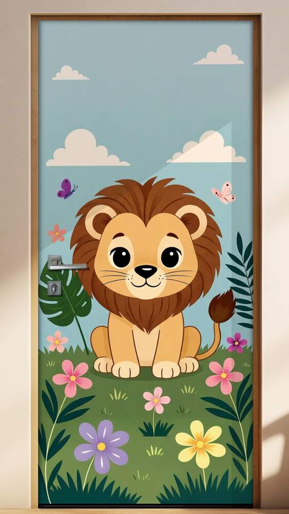 Adesivo de Porta Baby Le�o