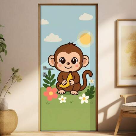 Adesivo de Porta Baby Macaco