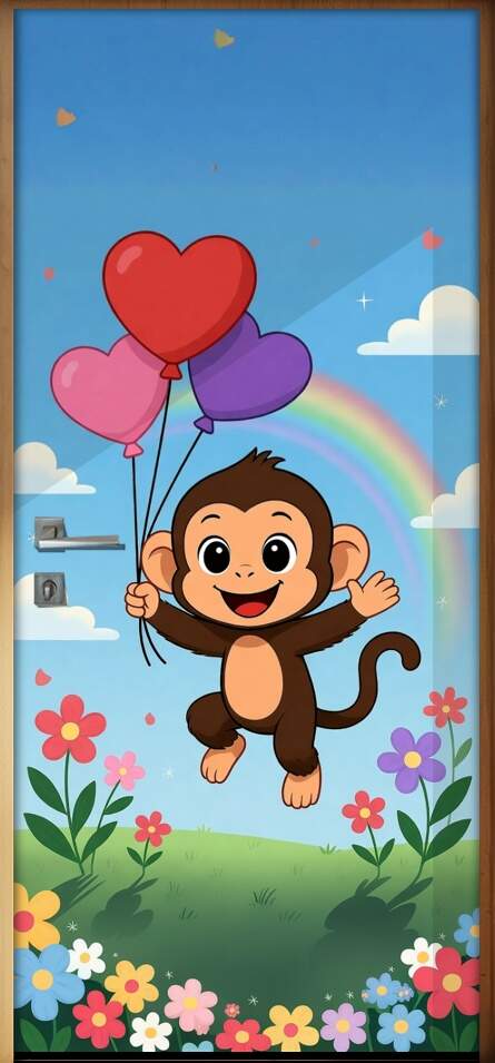 Adesivo de Porta Baby Macaco