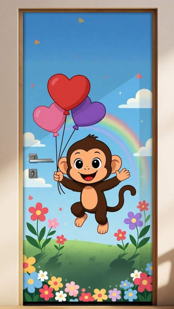Adesivo de Porta Baby Macaco