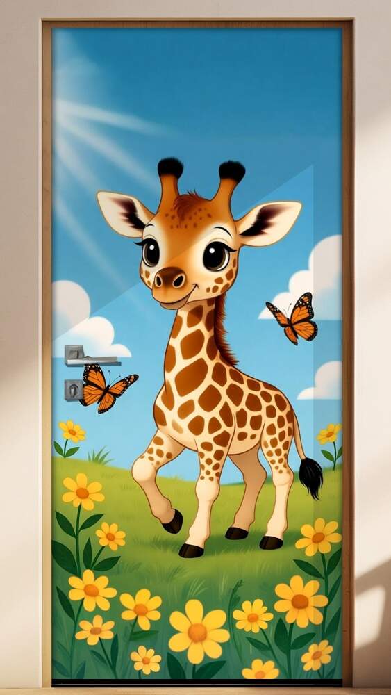 Adesivo de Porta Baby Girafa