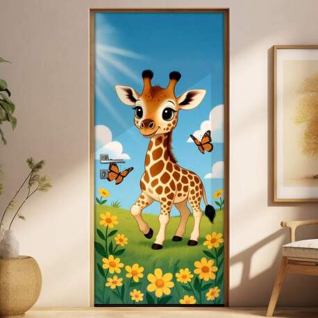 Adesivo de Porta Baby Girafa