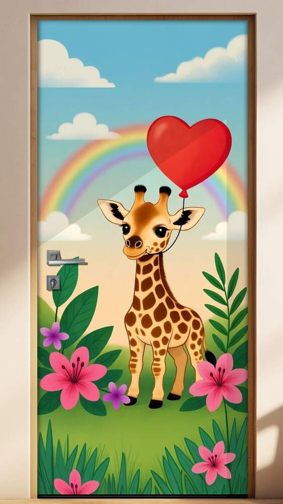 Adesivo de Porta Baby Girafa