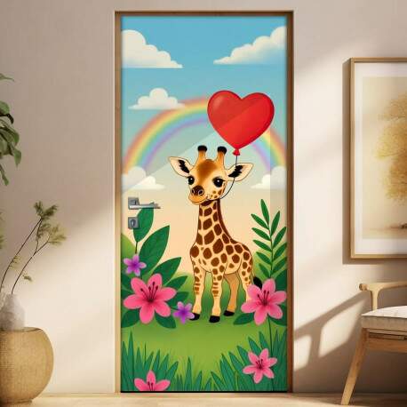 Adesivo de Porta Baby Girafa