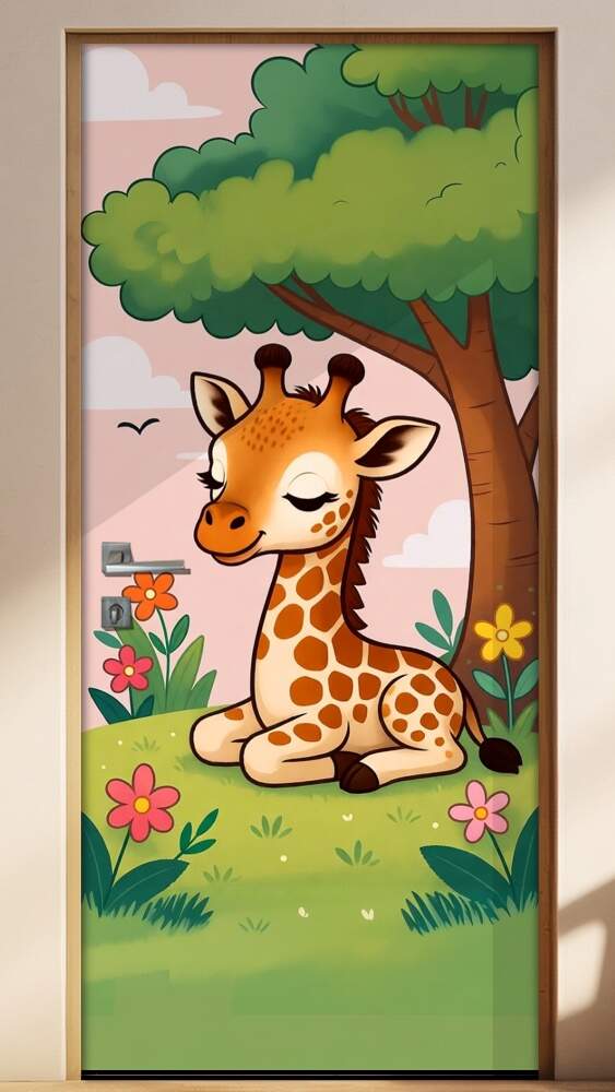 Adesivo de Porta Baby Girafa
