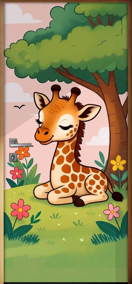 Adesivo de Porta Baby Girafa