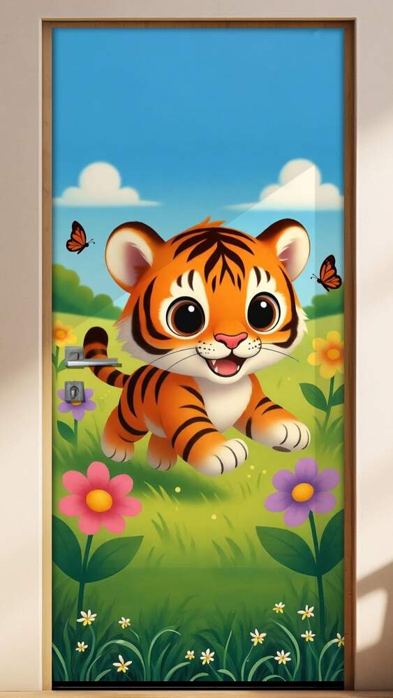 Adesivo de Porta Baby Tigre