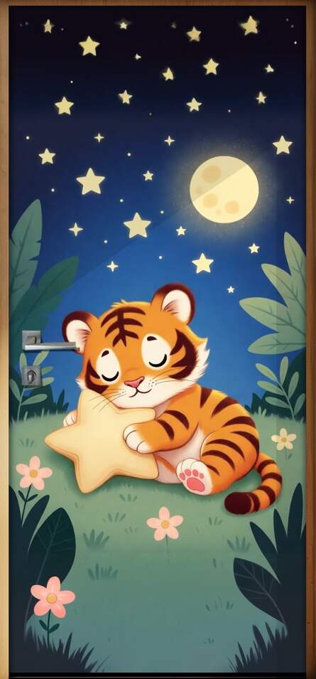 Adesivo de Porta Baby Tigre