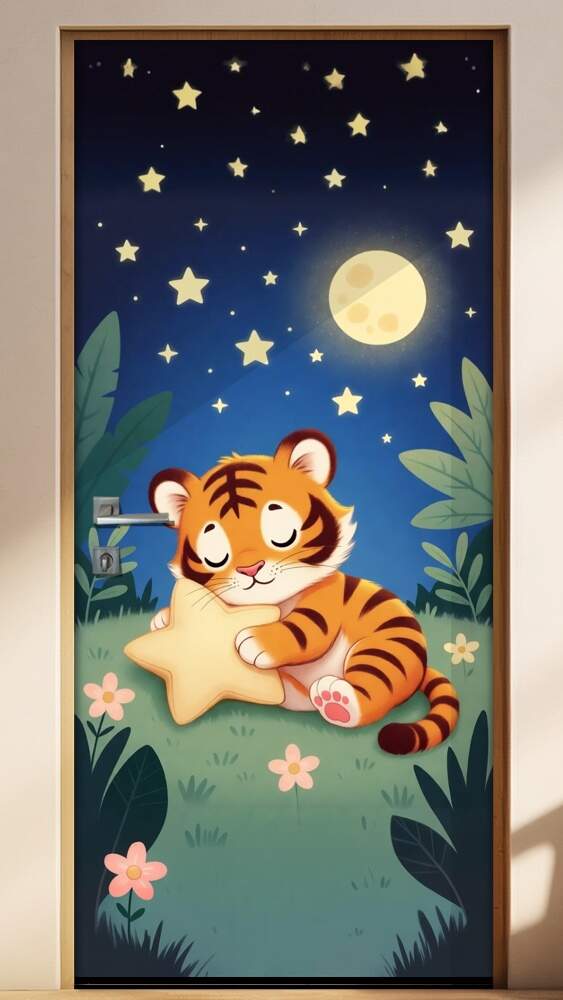 Adesivo de Porta Baby Tigre