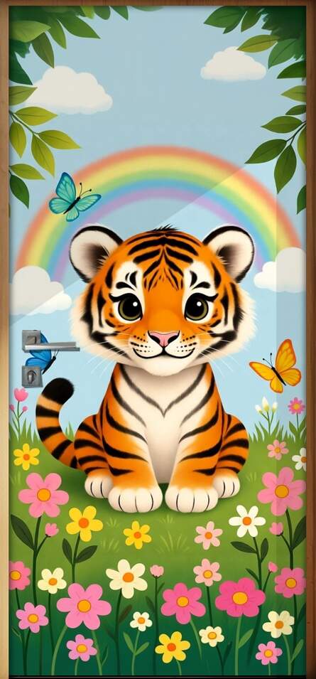 Adesivo de Porta Baby Tigre