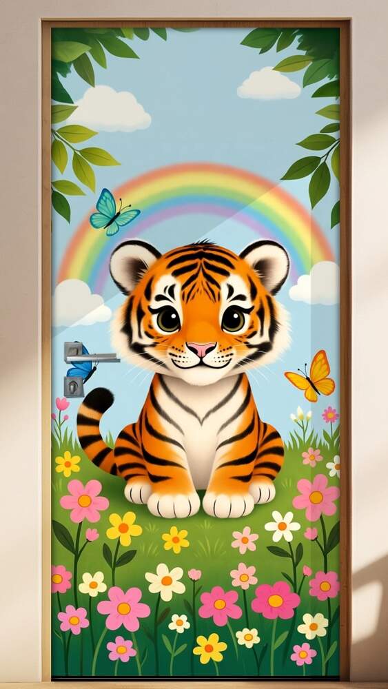 Adesivo de Porta Baby Tigre