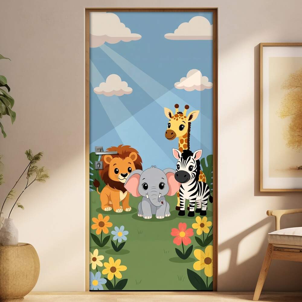 Adesivo de Porta Safari Amigos