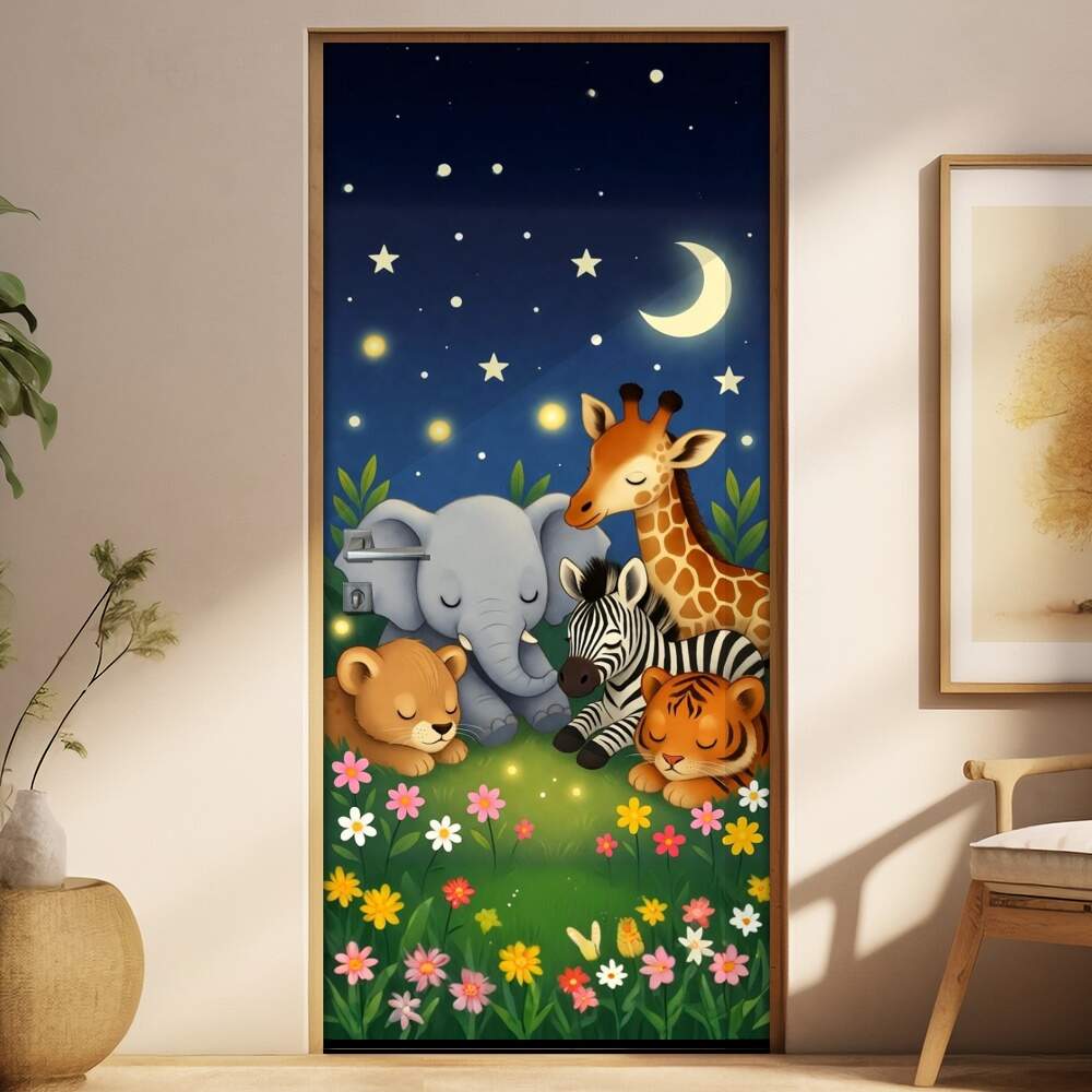 Adesivo de Porta Safari Amigos