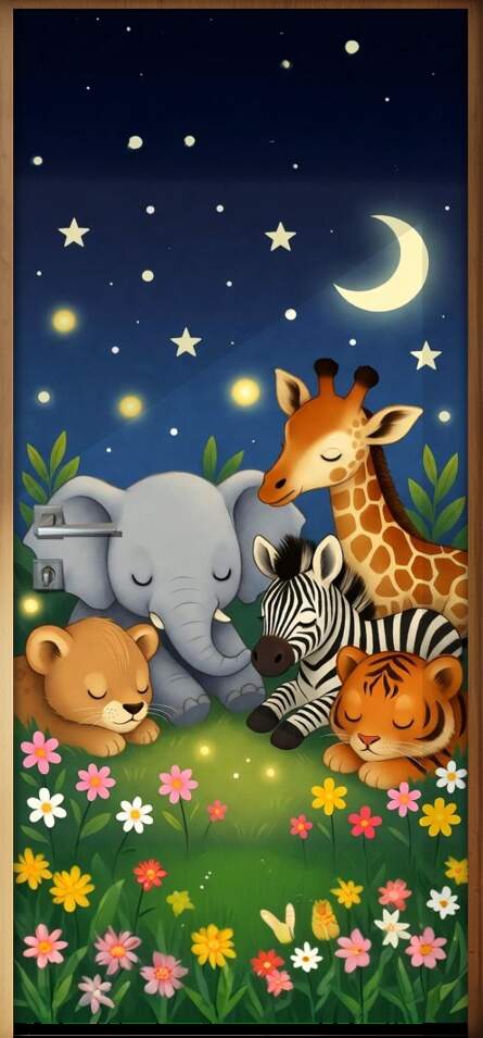 Adesivo de Porta Safari Amigos