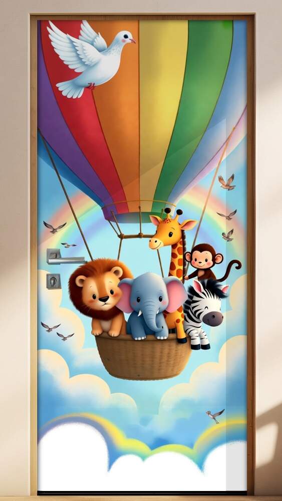 Adesivo de Porta Safari Amigos