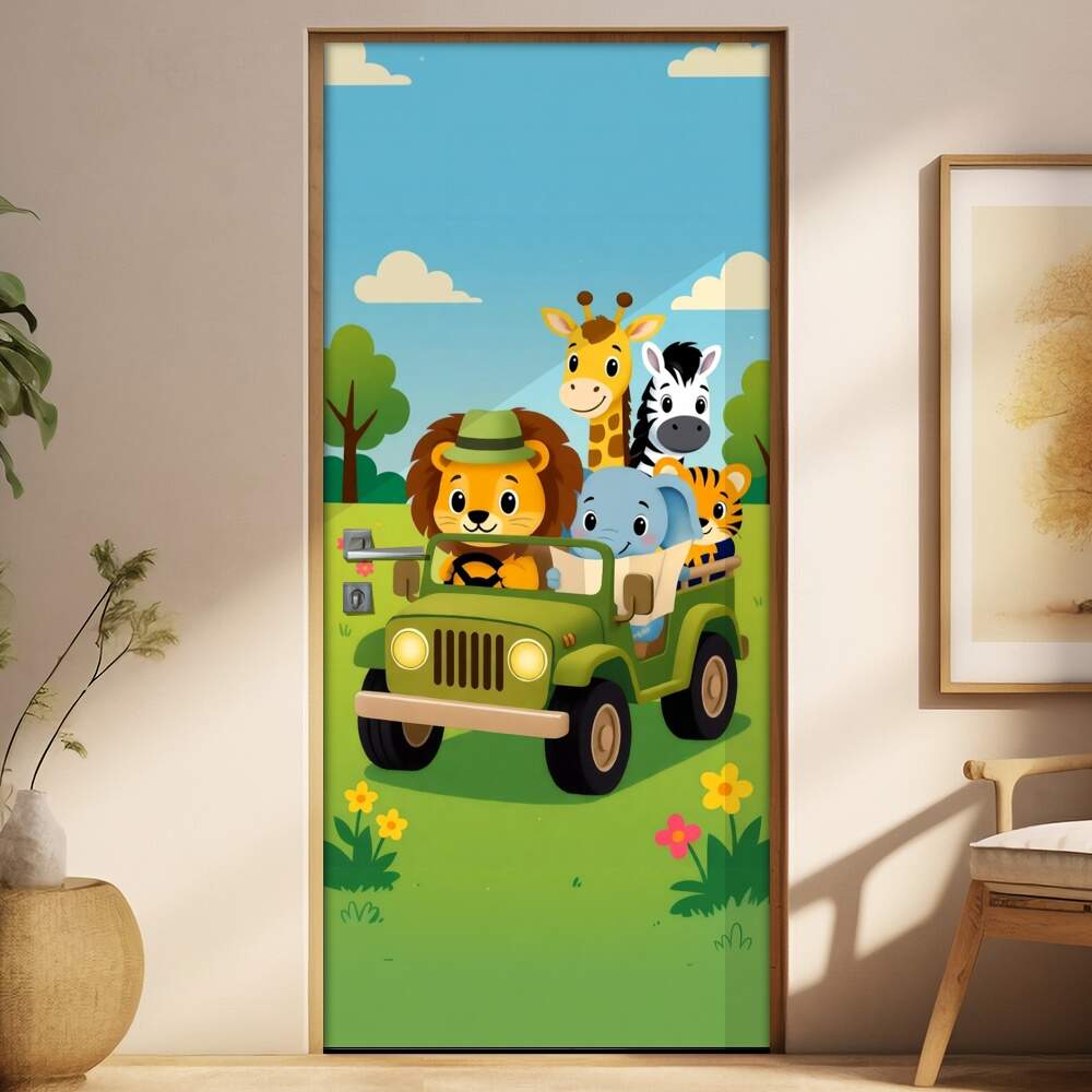 Adesivo de Porta Safari Amigos