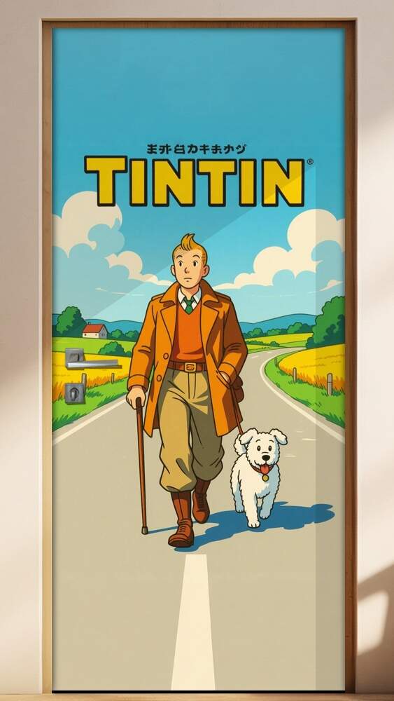 Adesivo de Porta Tintim