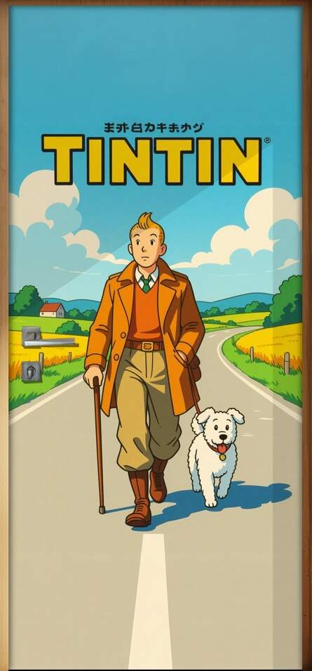 Adesivo de Porta Tintim