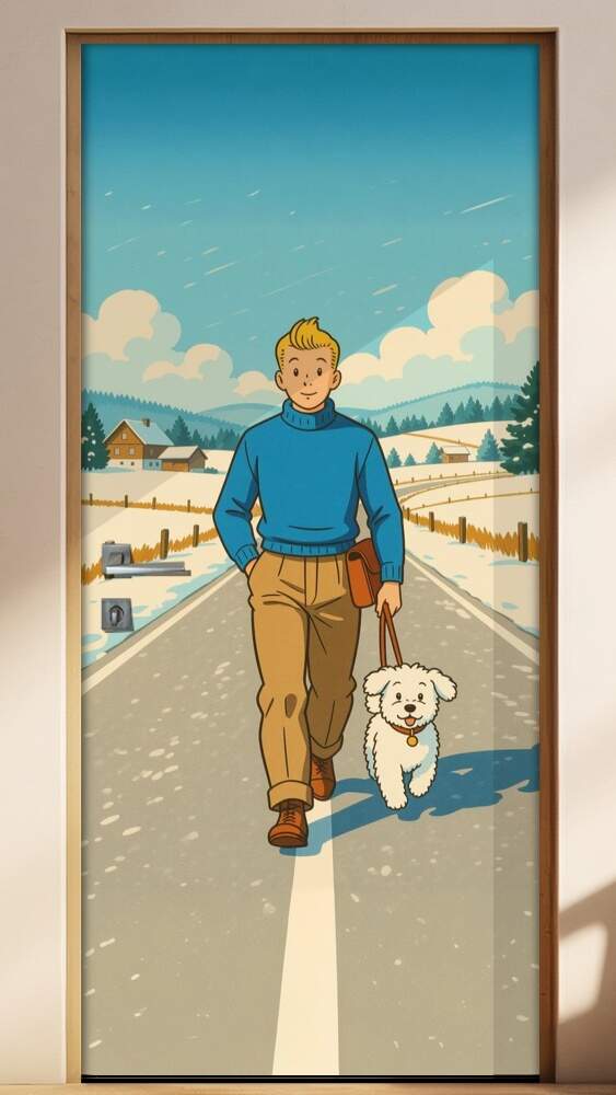 Adesivo de Porta Tintim