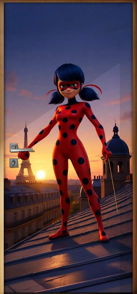 Adesivo de Porta Ladybug ( Myraculos)