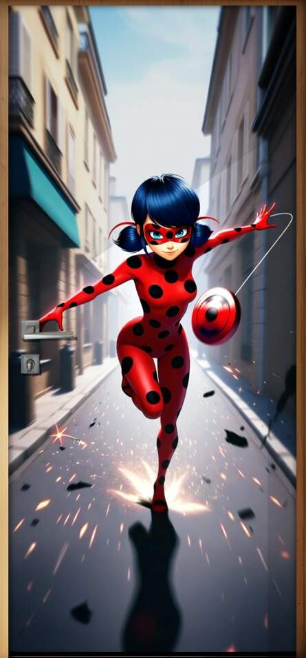 Adesivo de Porta Ladybug ( Myraculos)